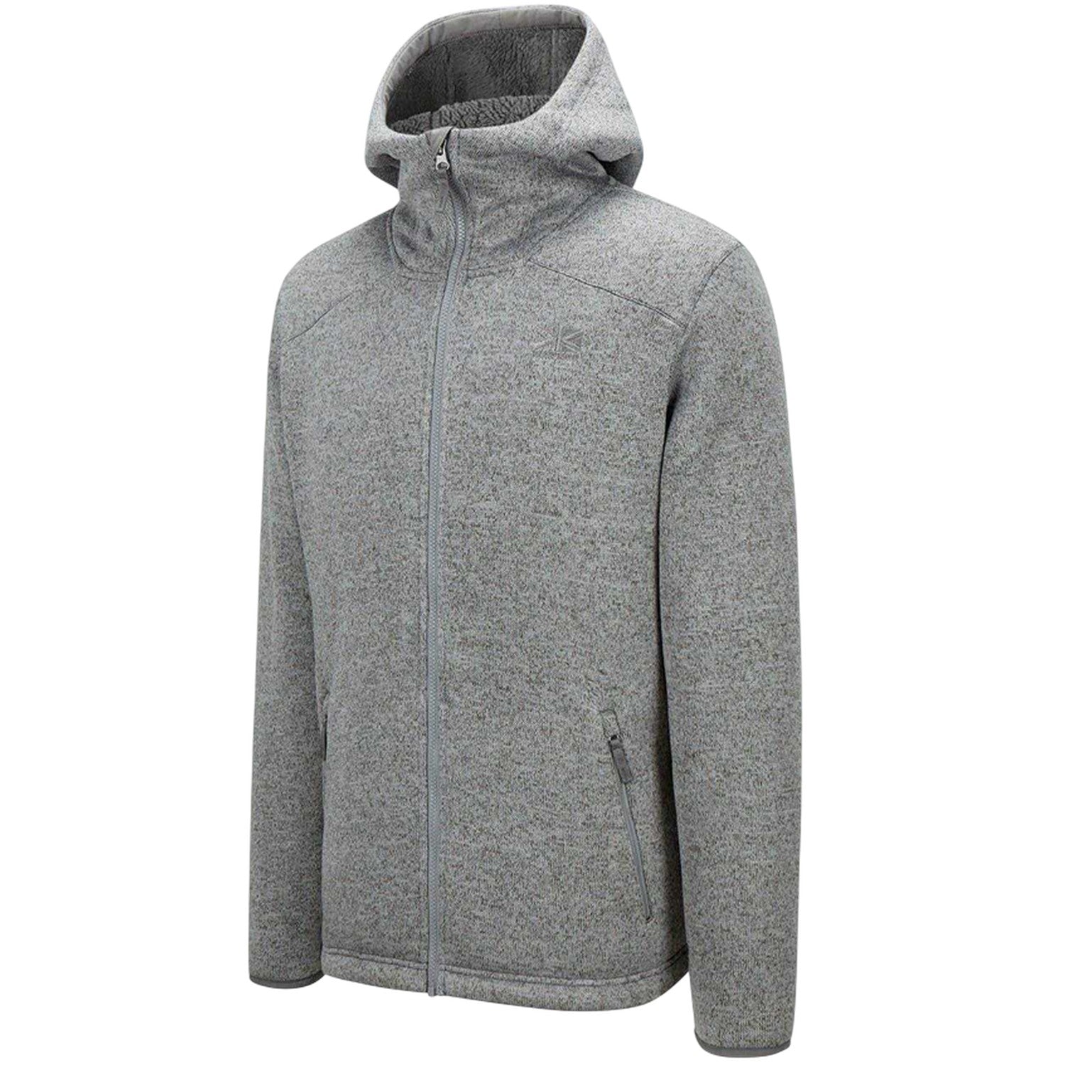 Grey Marl - Side - Karrimor Mens Orbit Polyester Full Zip Hoodie