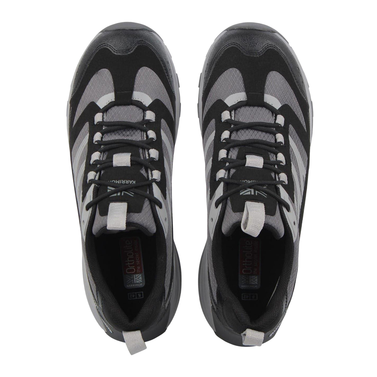 Grey-Black - Side - Reebok Mens Nano X3 Leather Round Toe Flat Trainers