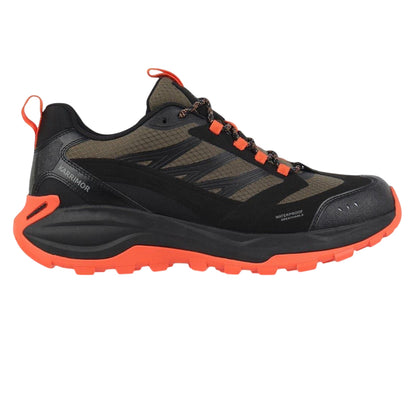 Khaki Tone-Orange - Front - Karrimor Mens Milford Hiking Shoes