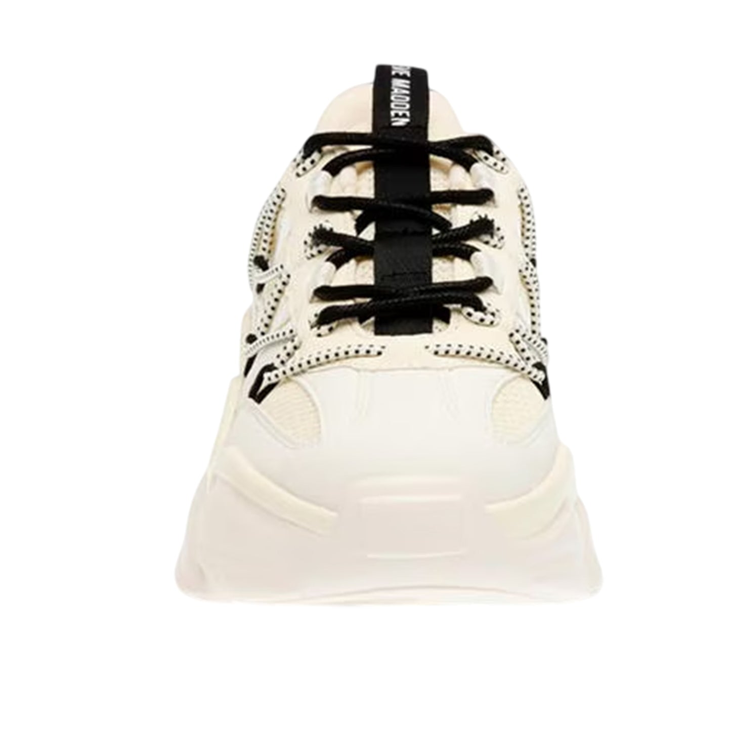 Off White-Beige - Side - Steve Madden Womens-Ladies Chunky Sole Shoes