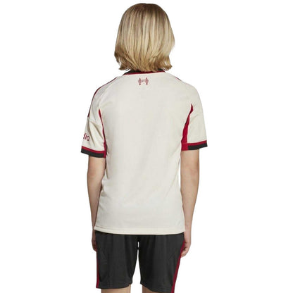 White - Lifestyle - Adidas Childrens-Kids 25-26 Liverpool FC Away Jersey
