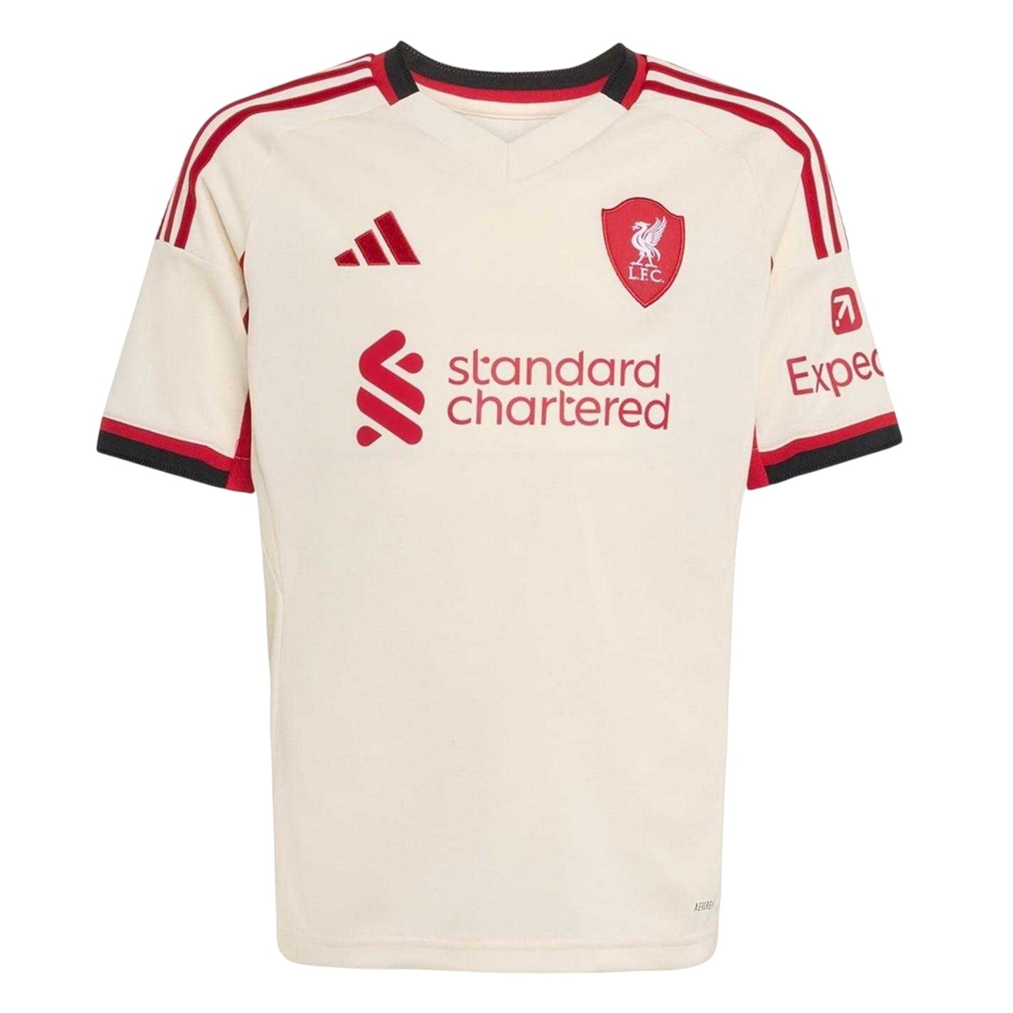 White - Front - Adidas Childrens-Kids 25-26 Liverpool FC Away Jersey