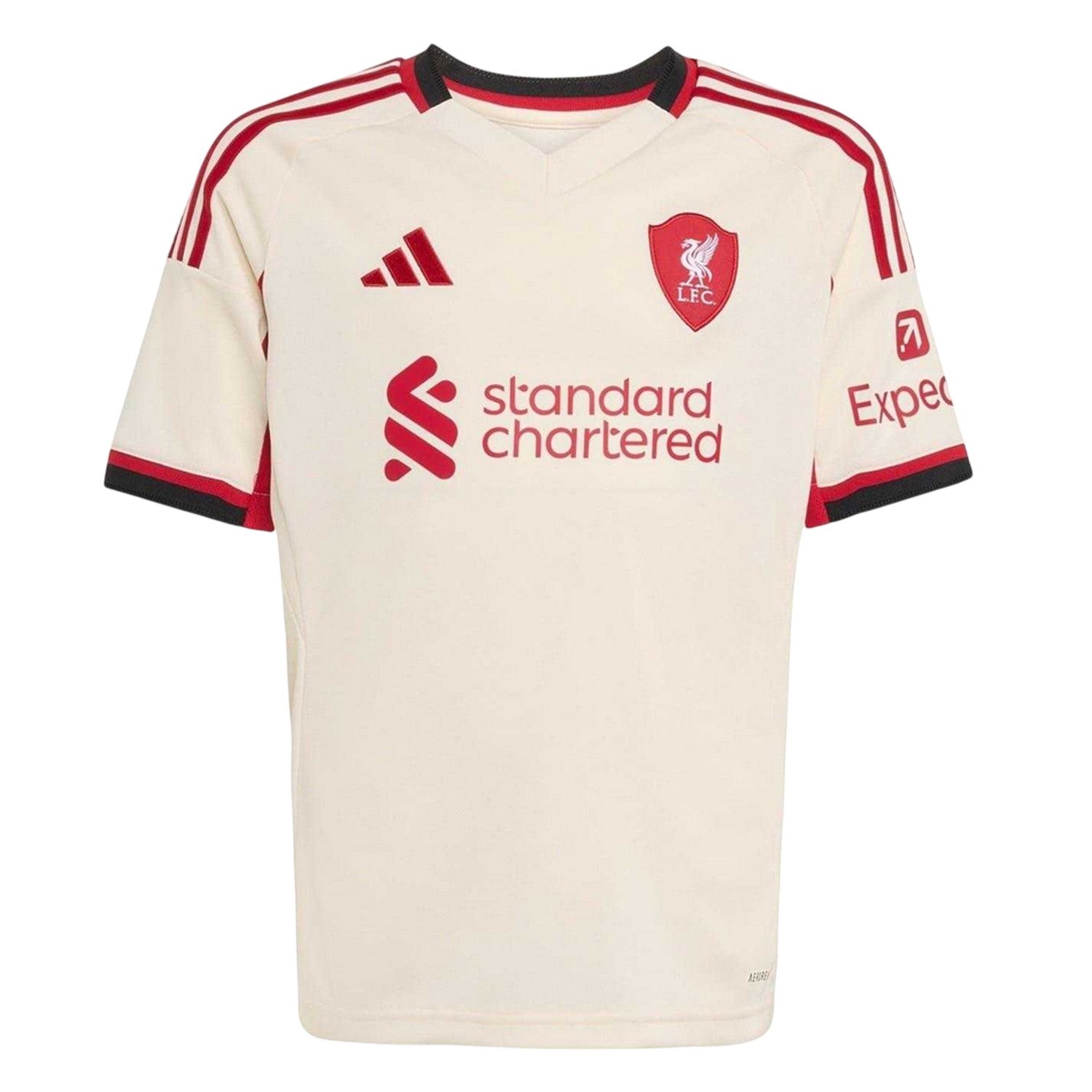 White - Front - Adidas Childrens-Kids 25-26 Liverpool FC Away Jersey