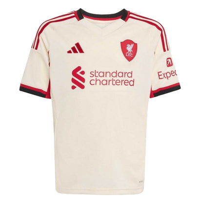White - Front - Adidas Childrens-Kids 25-26 Liverpool FC Away Jersey