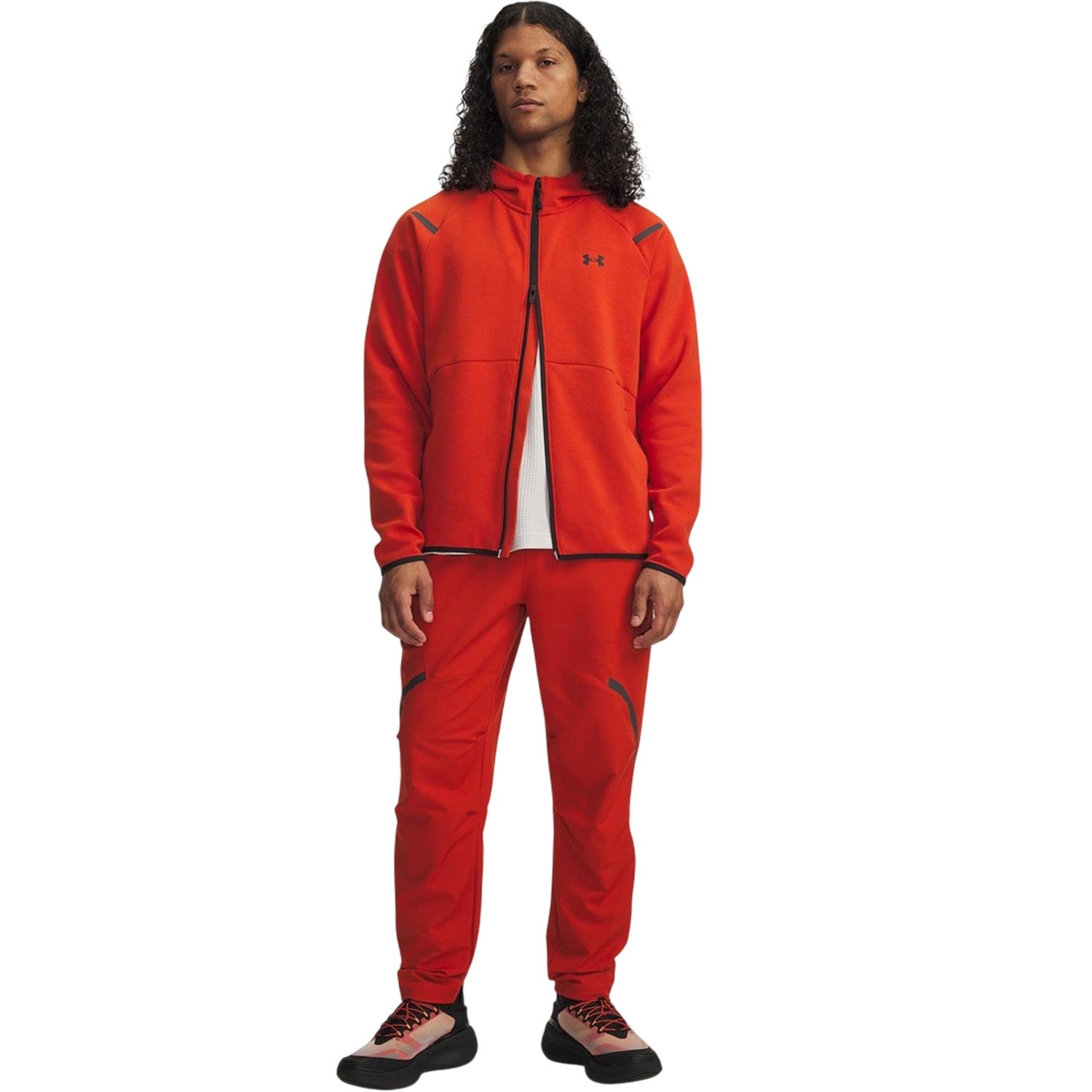 Orange - Pack Shot - Under Armour Mens Unstoppable Sweat Jacket
