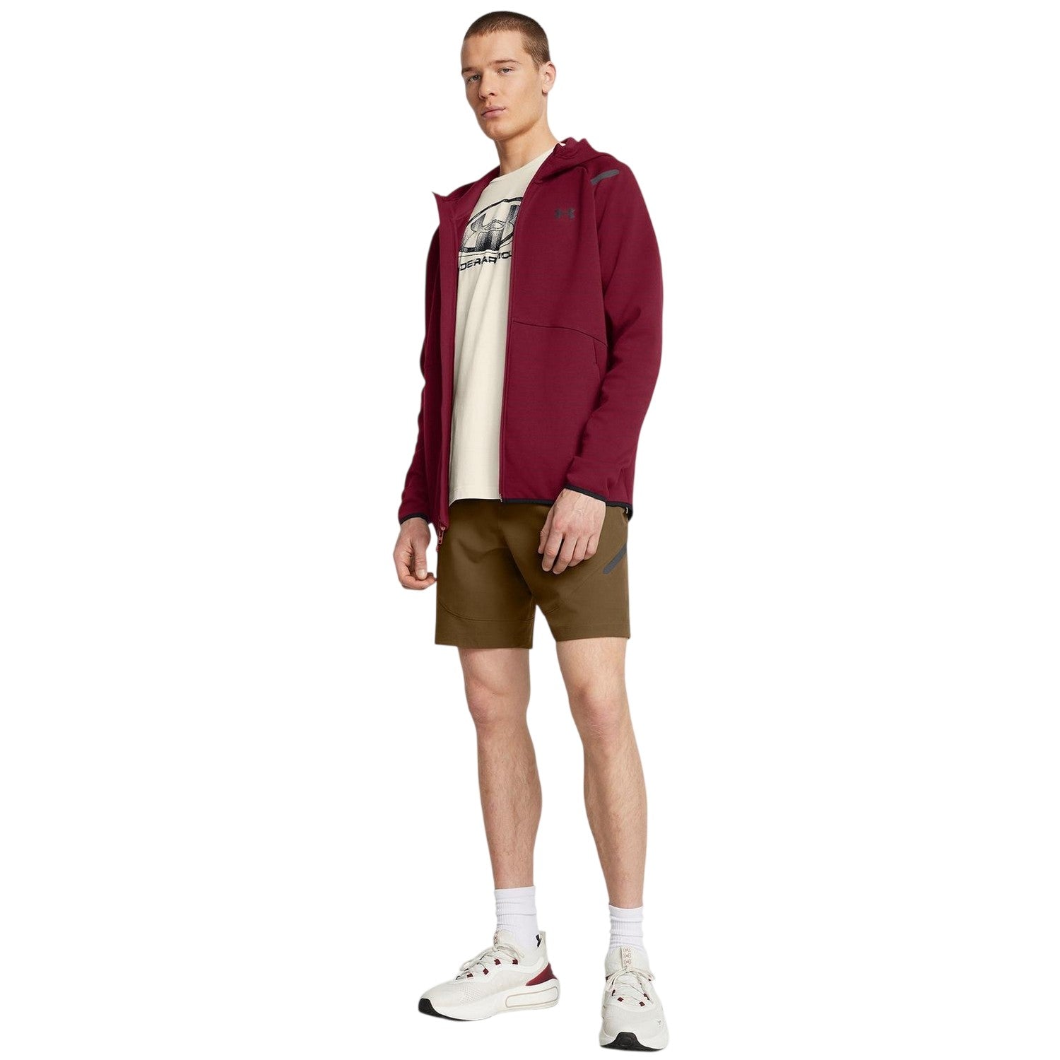 Red - Pack Shot - Under Armour Mens Unstoppable Sweat Jacket