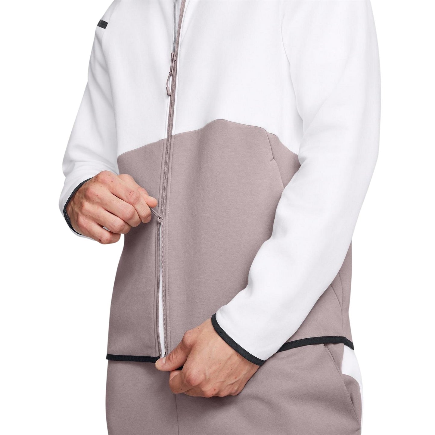 Grey - Side - Under Armour Mens Unstoppable Sweat Jacket