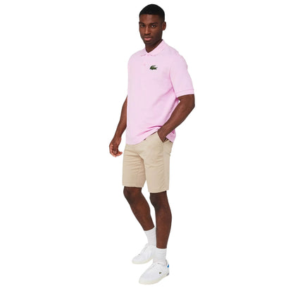 Pink - Close up - Lacoste Unisex Adult L.12.12 Original Pique Polo Shirt