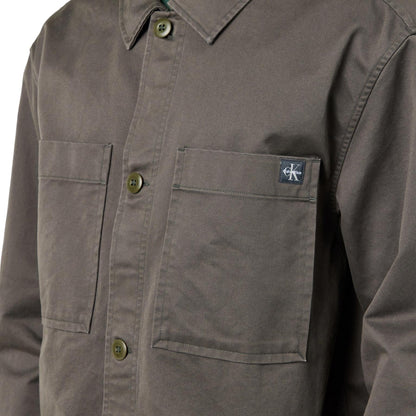 Beluga - Side - Calvin Klein Mens Logo Collared Overshirt