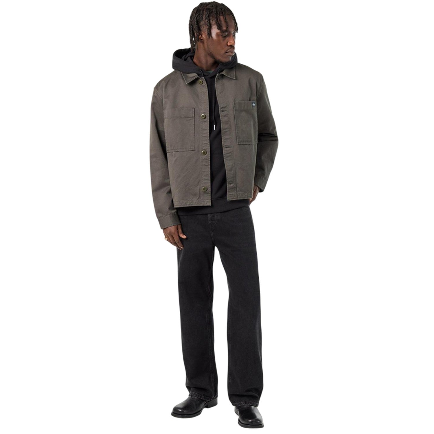 Beluga - Pack Shot - Calvin Klein Mens Logo Collared Overshirt