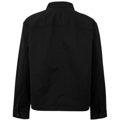 Black - Back - Calvin Klein Mens Logo Collared Overshirt