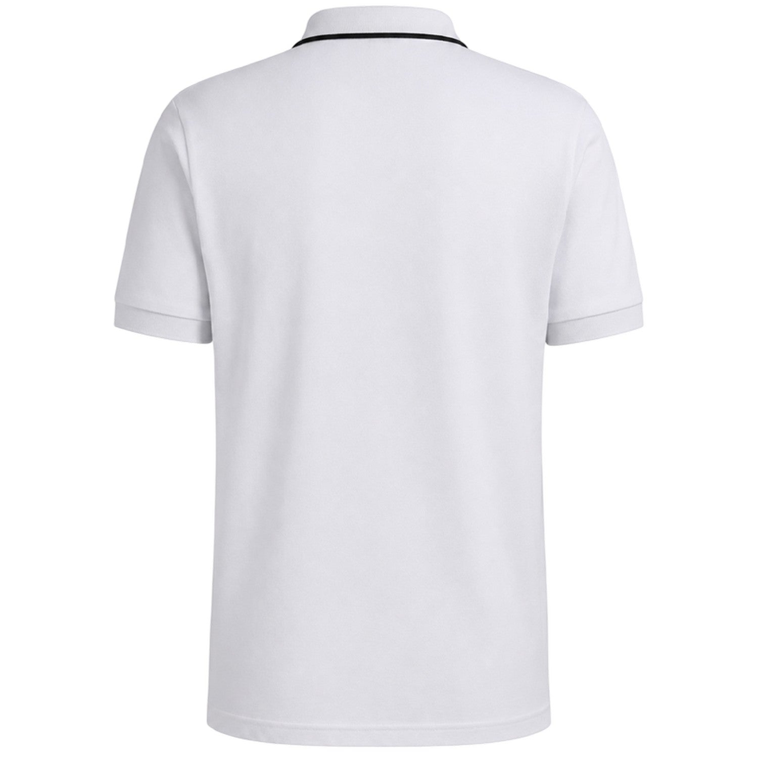 Light Grey - Back - Boss Mens Quarter Zip Regular Short-Sleeved Polo Shirt