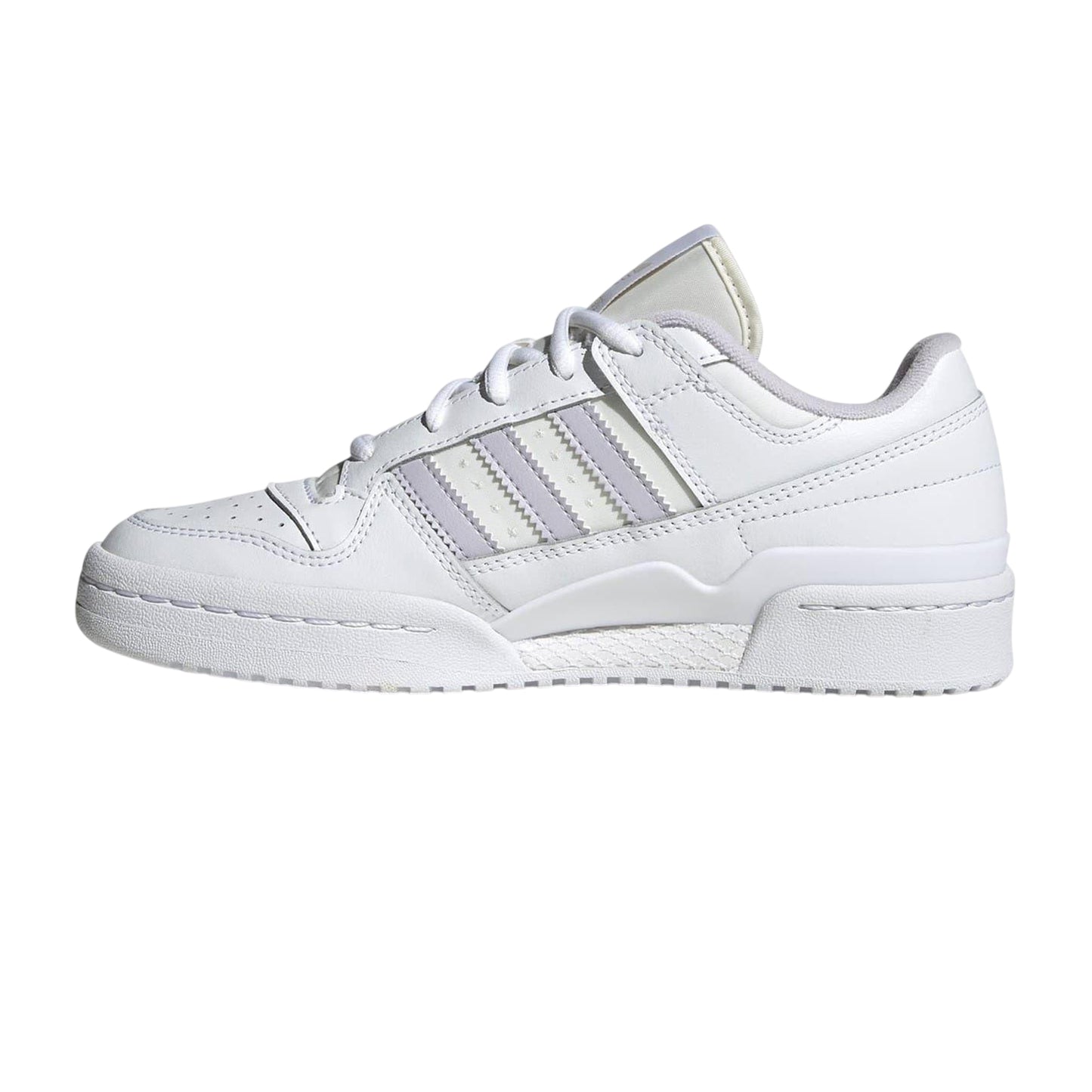 White - Side - Adidas Womens-Ladies Forum Low Cut Trainers