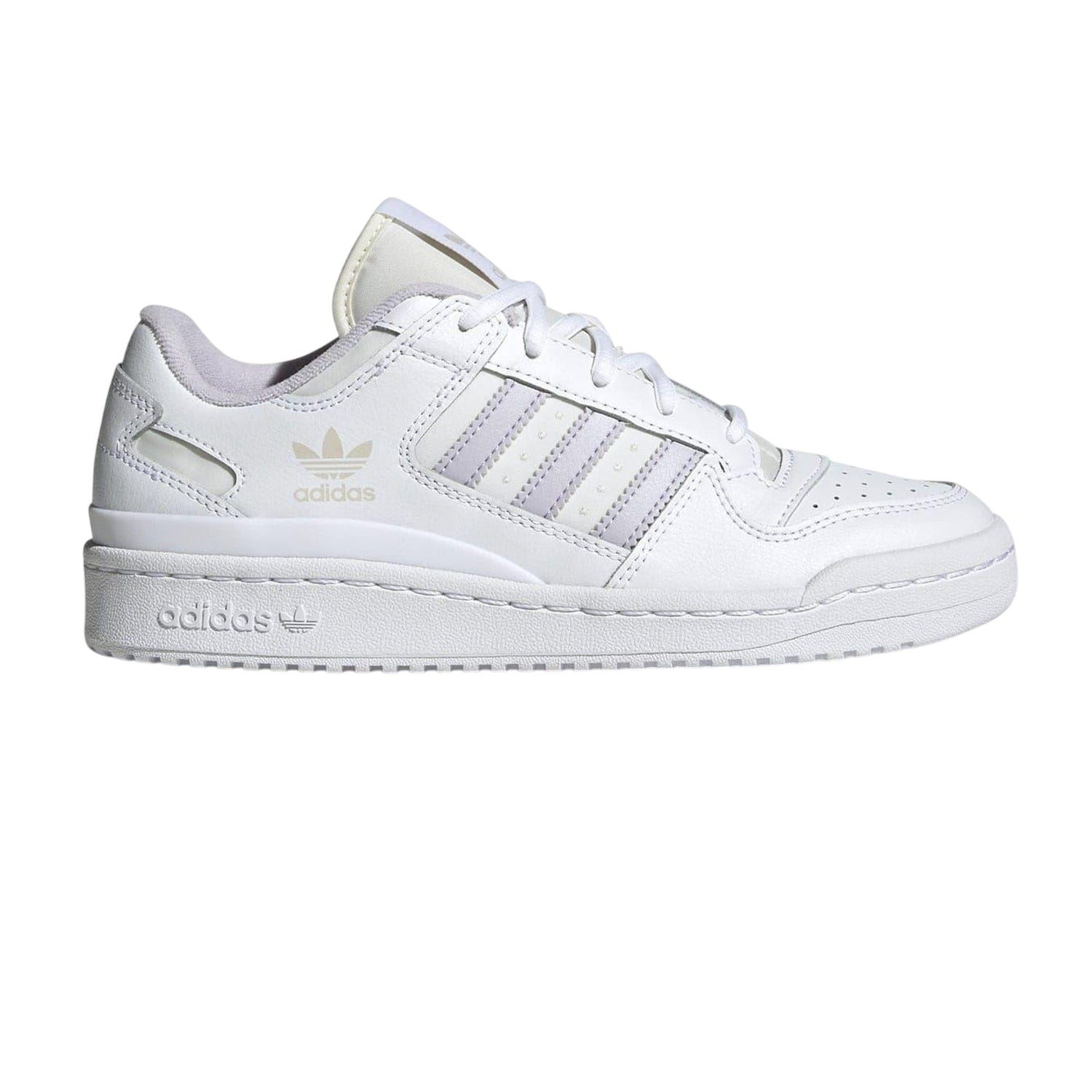 White - Front - Adidas Womens-Ladies Forum Low Cut Trainers