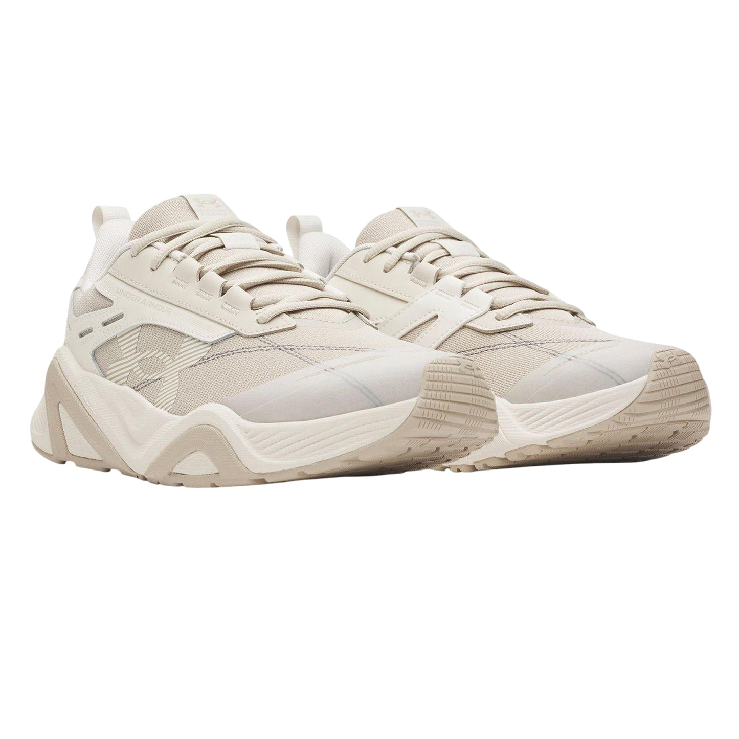 Khaki-White - Pack Shot - Under Armour Mens Commit Training Trainers