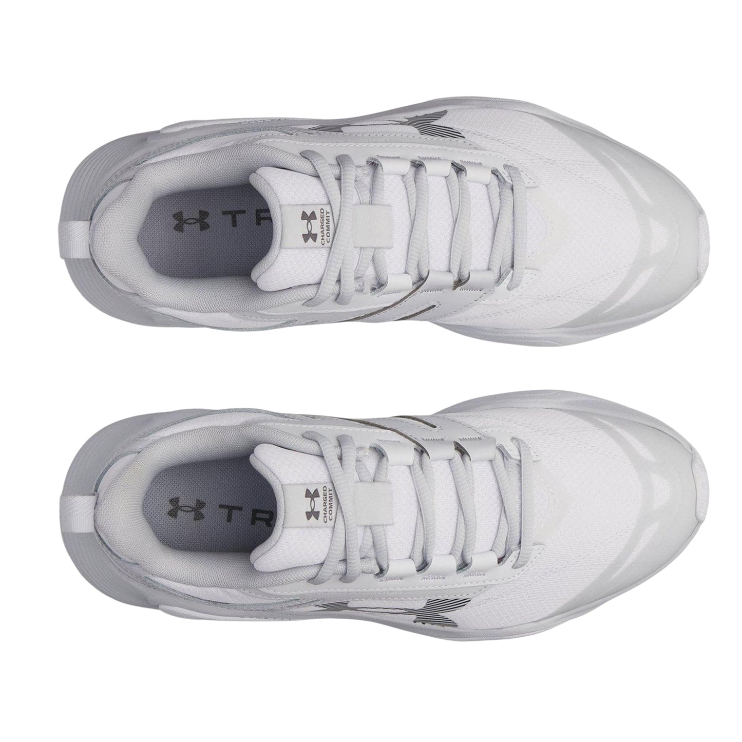 White-Grey - Side - Under Armour Mens Commit Training Trainers