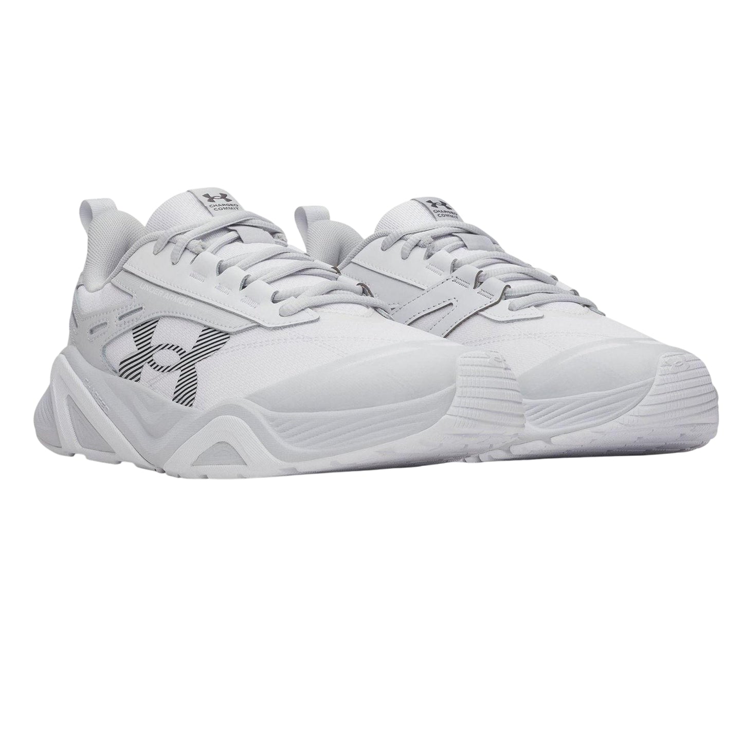 White-Grey - Pack Shot - Under Armour Mens Commit Training Trainers