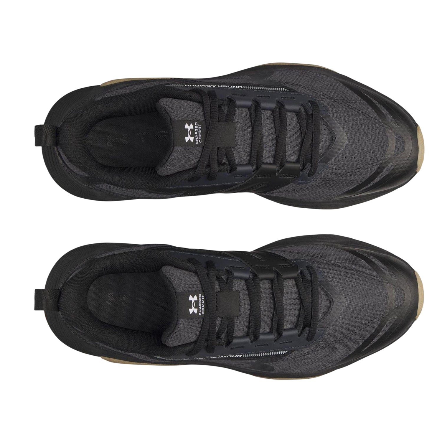 Black-Grey-Gum - Side - Under Armour Mens Commit Training Trainers