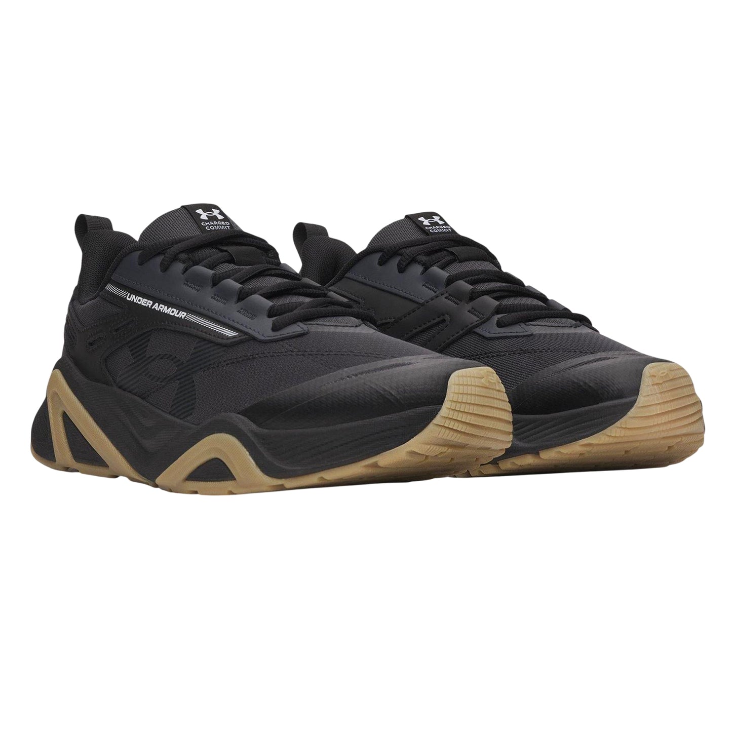 Black-Grey-Gum - Pack Shot - Under Armour Mens Commit Training Trainers