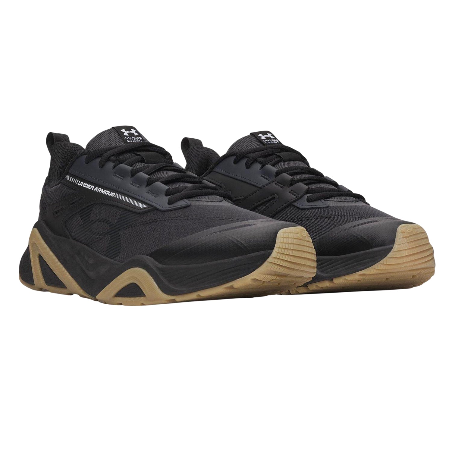 Black-Grey-Gum - Pack Shot - Under Armour Mens Commit Training Trainers
