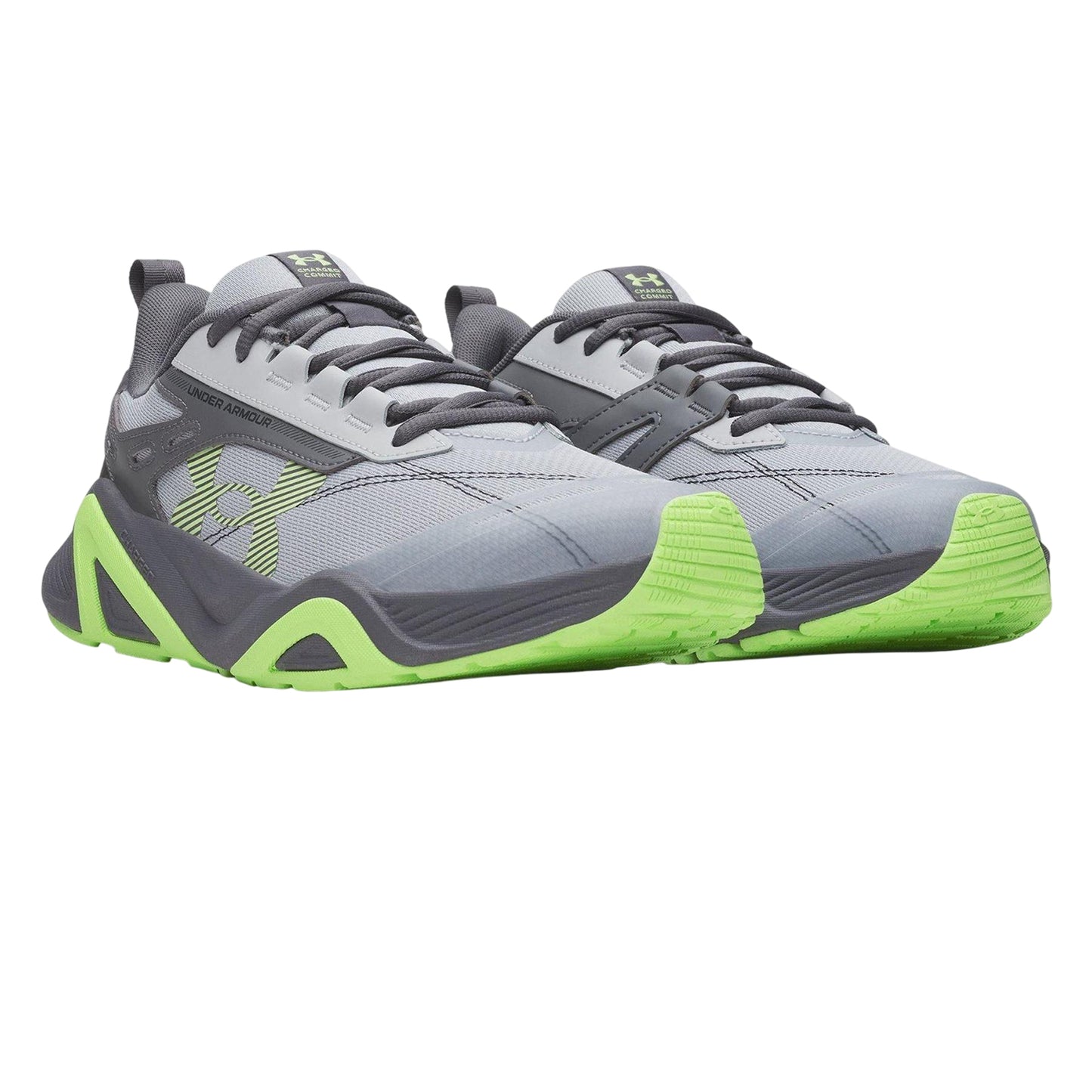 Grey-Lime - Pack Shot - Under Armour Mens Commit Training Trainers