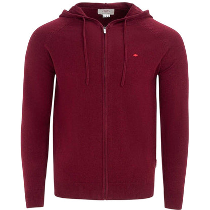 Burgundy - Front - Lee Cooper Mens Acrylic Full Zip Hoodie