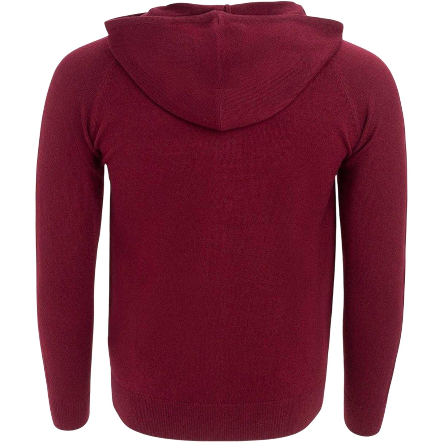 Burgundy - Back - Lee Cooper Mens Acrylic Full Zip Hoodie