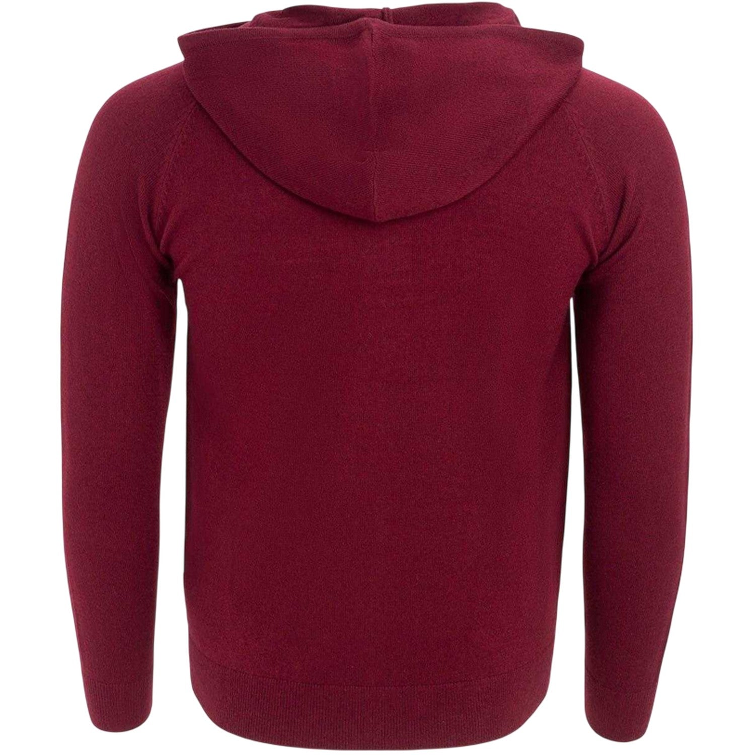 Burgundy - Back - Lee Cooper Mens Acrylic Full Zip Hoodie