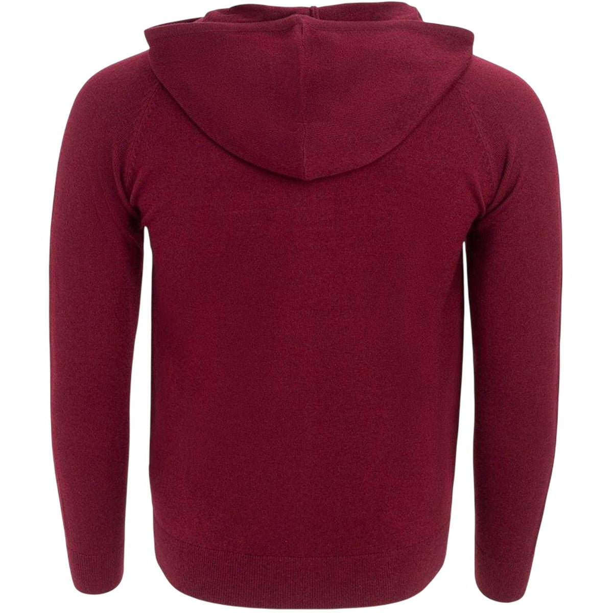 Burgundy - Back - Lee Cooper Mens Acrylic Full Zip Hoodie
