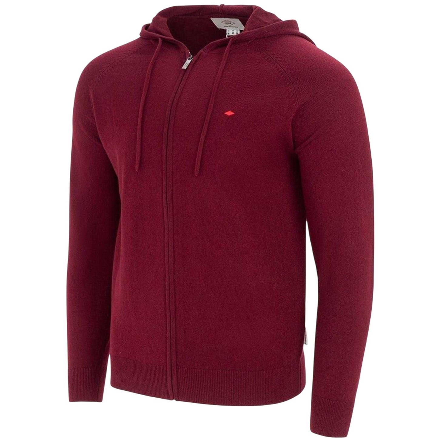 Burgundy - Lifestyle - Lee Cooper Mens Acrylic Full Zip Hoodie