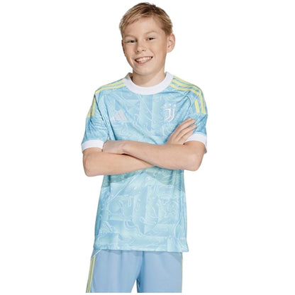 Blue - Side - Adidas Childrens-Kids 25-26 Juventus FC Away Jersey