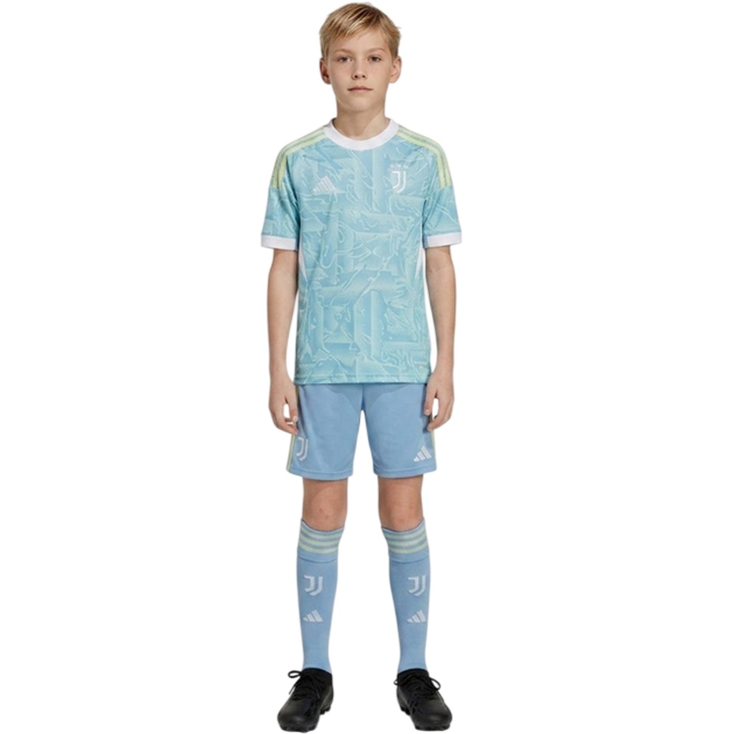 Blue - Pack Shot - Adidas Childrens-Kids 25-26 Juventus FC Away Jersey