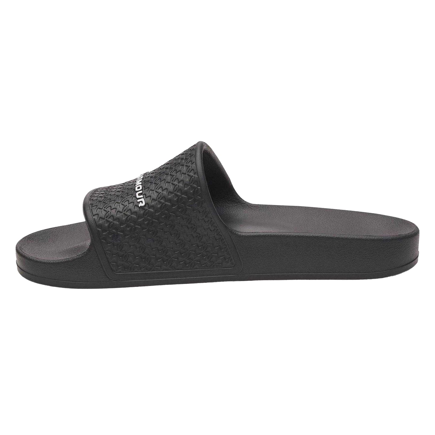 Black-White - Back - Under Armour Womens-Ladies Lite Single Strap Sliders
