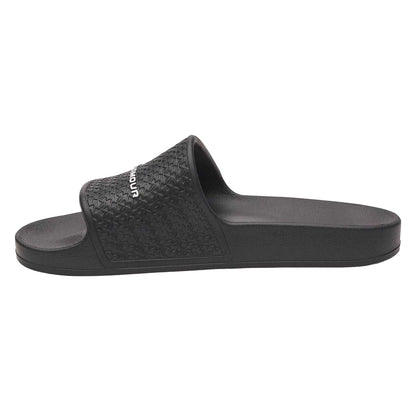 Black-White - Back - Under Armour Womens-Ladies Lite Single Strap Sliders