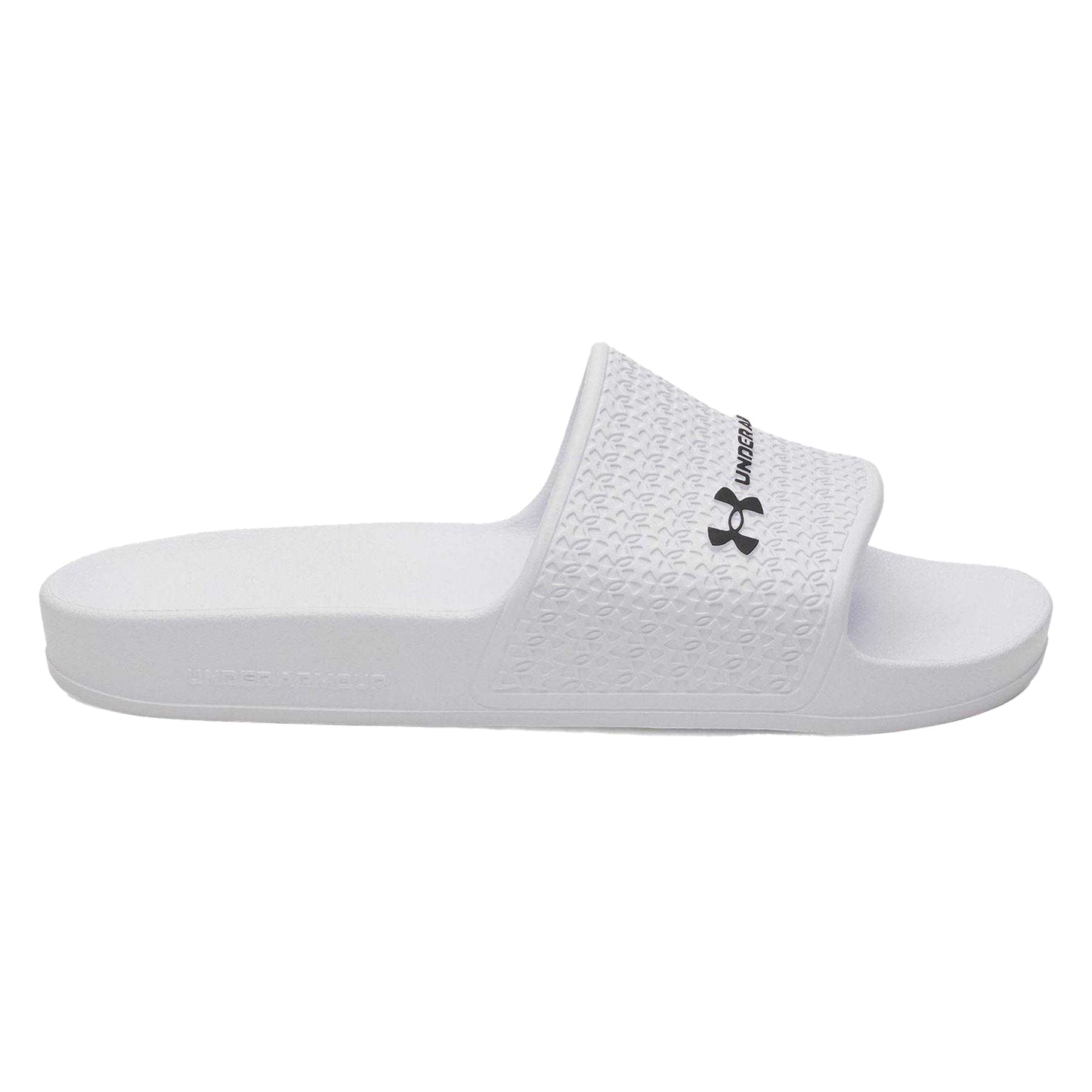 White-Black - Front - Under Armour Womens-Ladies Lite Single Strap Sliders
