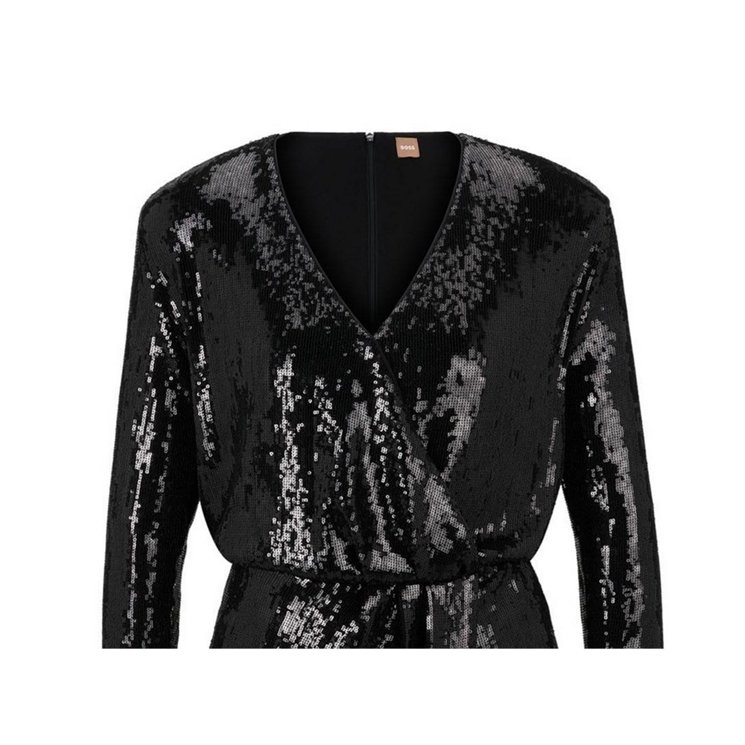 Black - Back - Boss Womens-Ladies Epalleta Dress