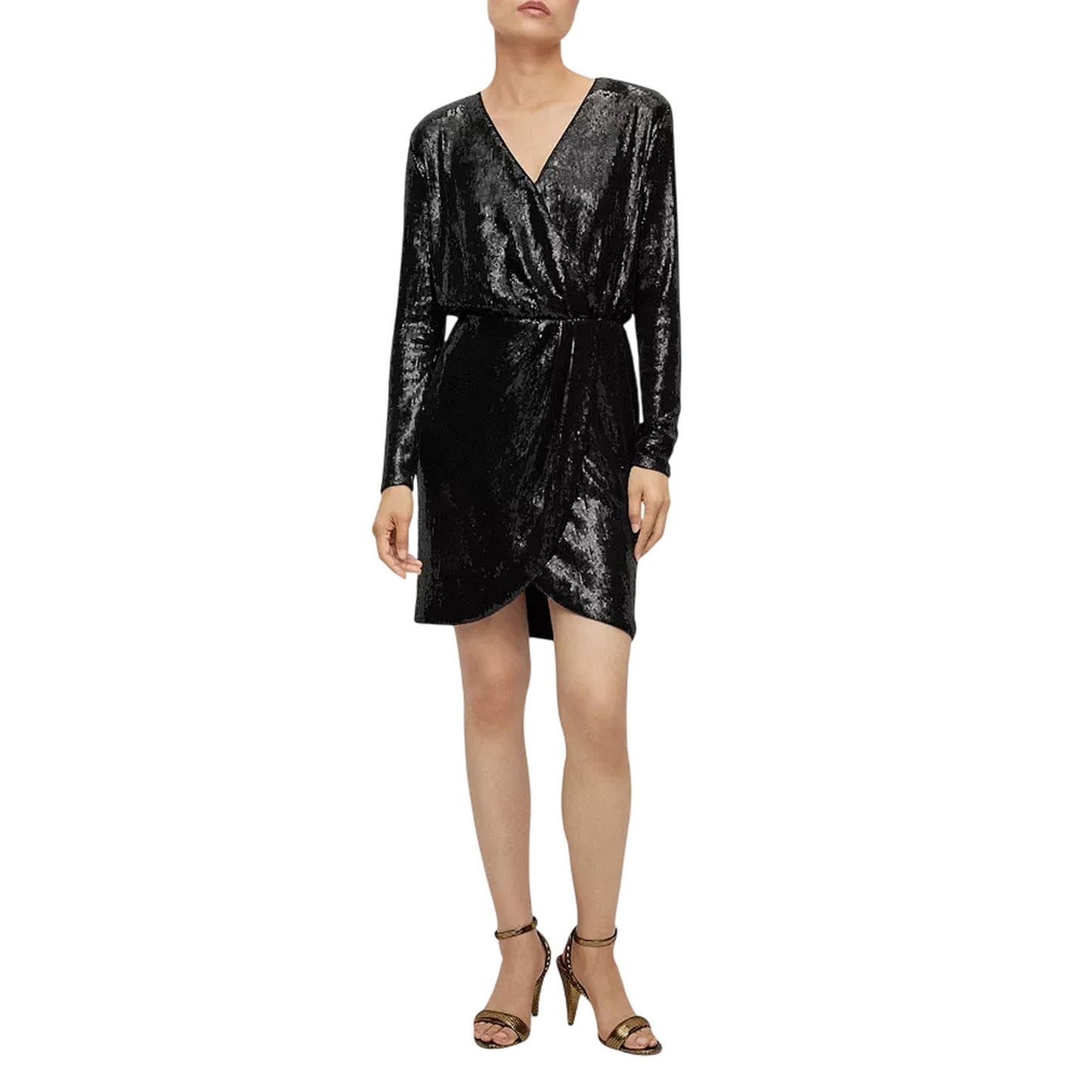 Black - Side - Boss Womens-Ladies Epalleta Dress