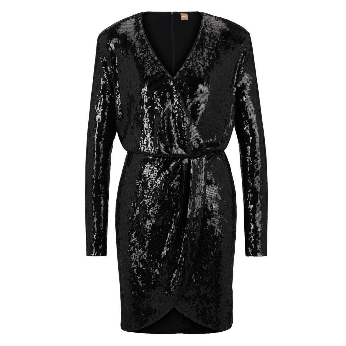 Black - Front - Boss Womens-Ladies Epalleta Dress