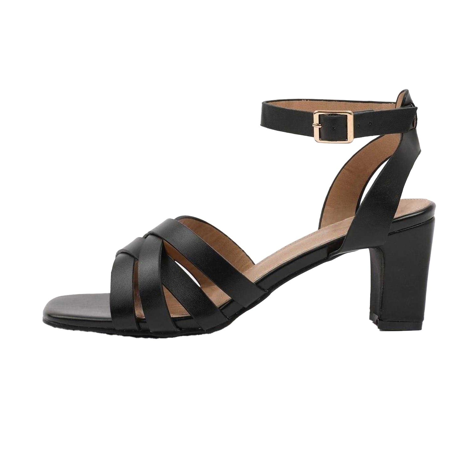 Black - Back - Where´s That From Womens-Ladies Ariela Strappy Block Heel Slide