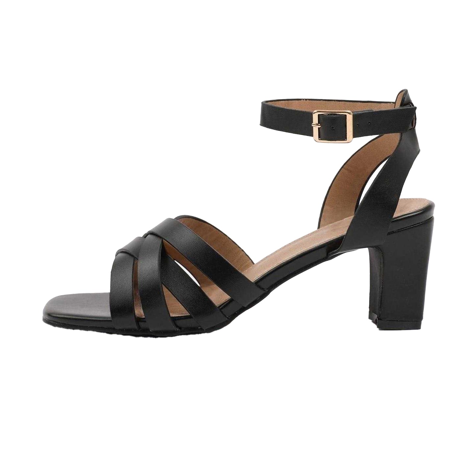 Black - Back - Where´s That From Womens-Ladies Ariela Strappy Block Heel Slide