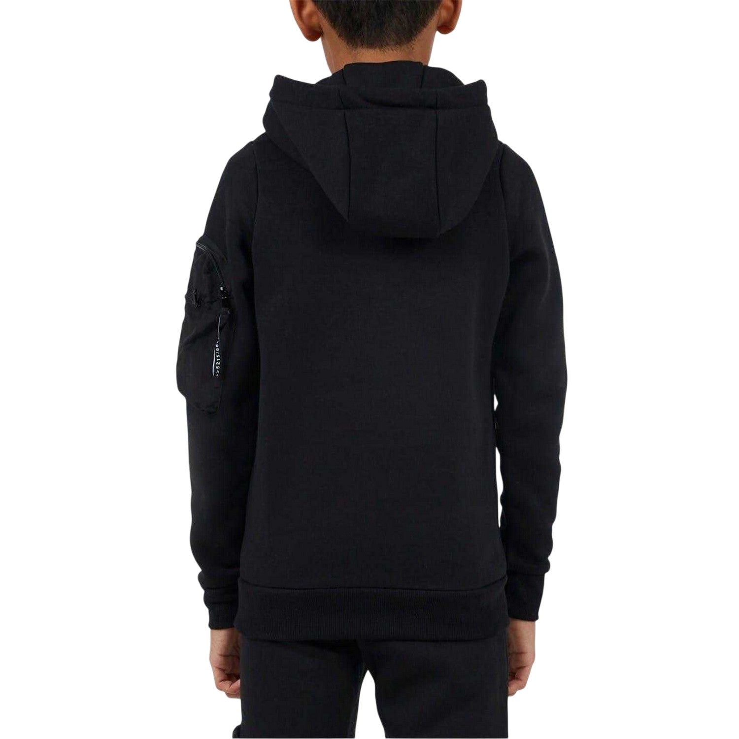Black - Back - Brave Soul Boys Long-Sleeved Drawstring Hoodie