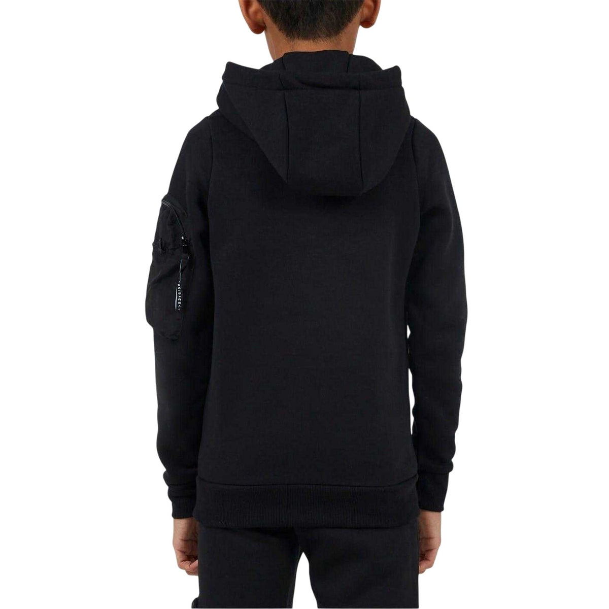 Black - Back - Brave Soul Boys Long-Sleeved Drawstring Hoodie