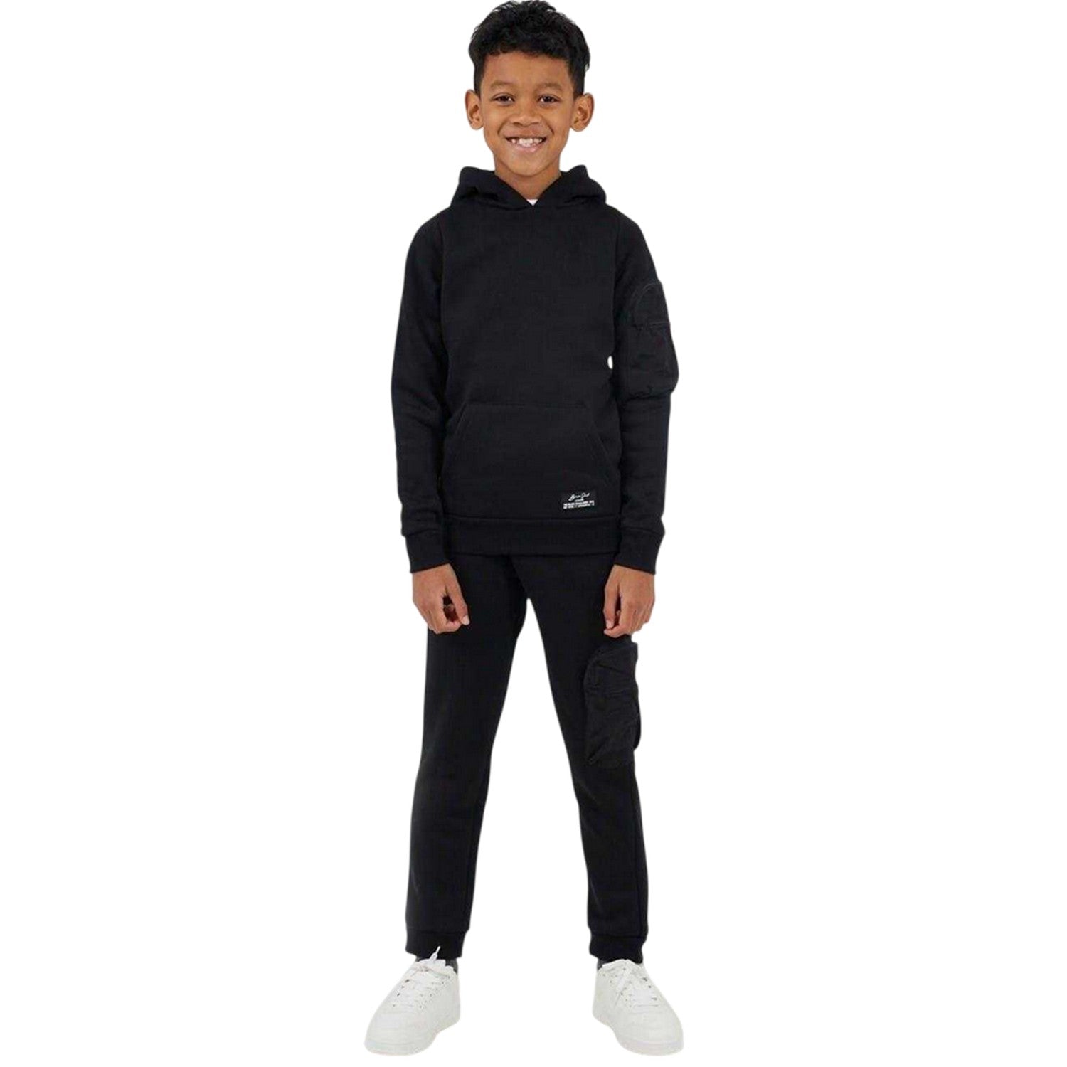 Black - Lifestyle - Brave Soul Boys Long-Sleeved Drawstring Hoodie