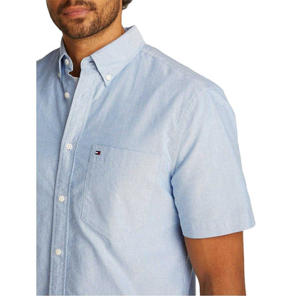 Blue - Lifestyle - Tommy Hilfiger Mens Oxford Short-Sleeved Shirt