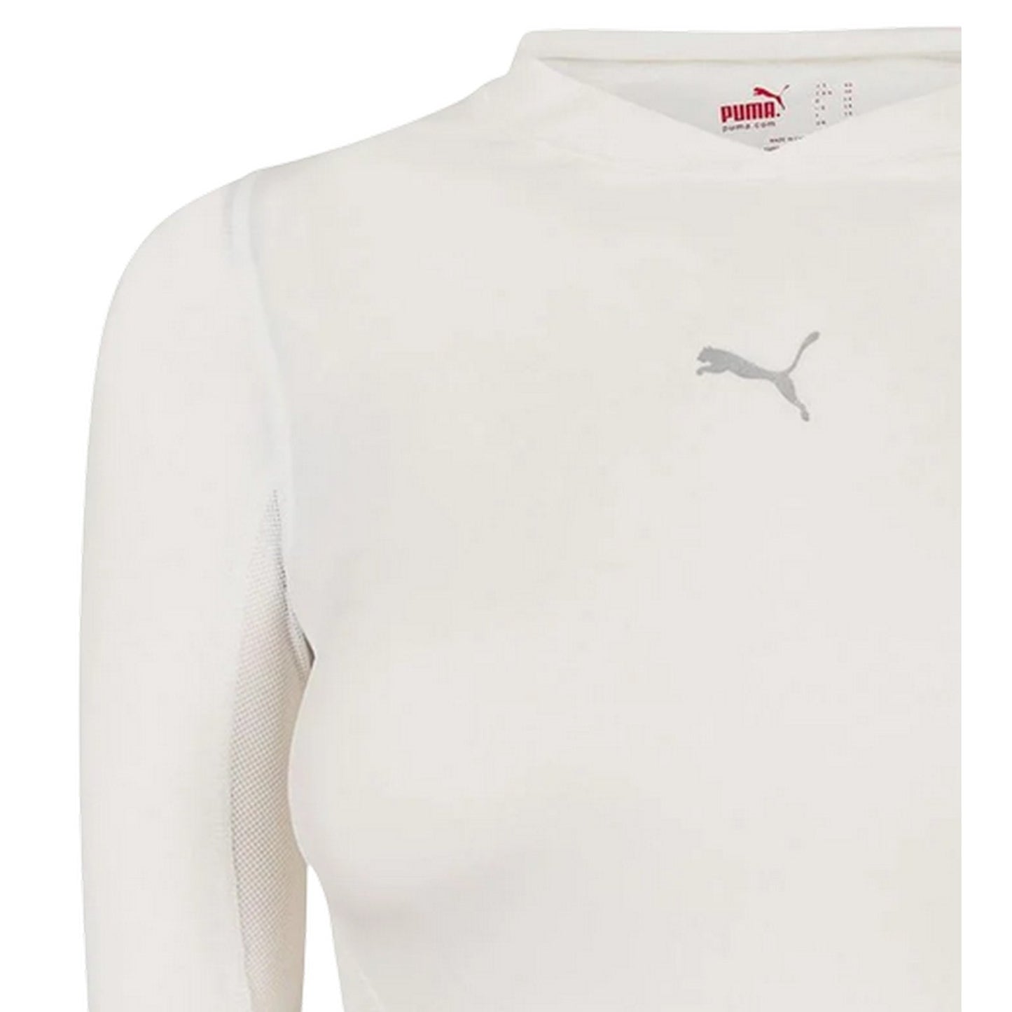 White - Side - Puma Womens-Ladies Pro Vent Base Layer Top
