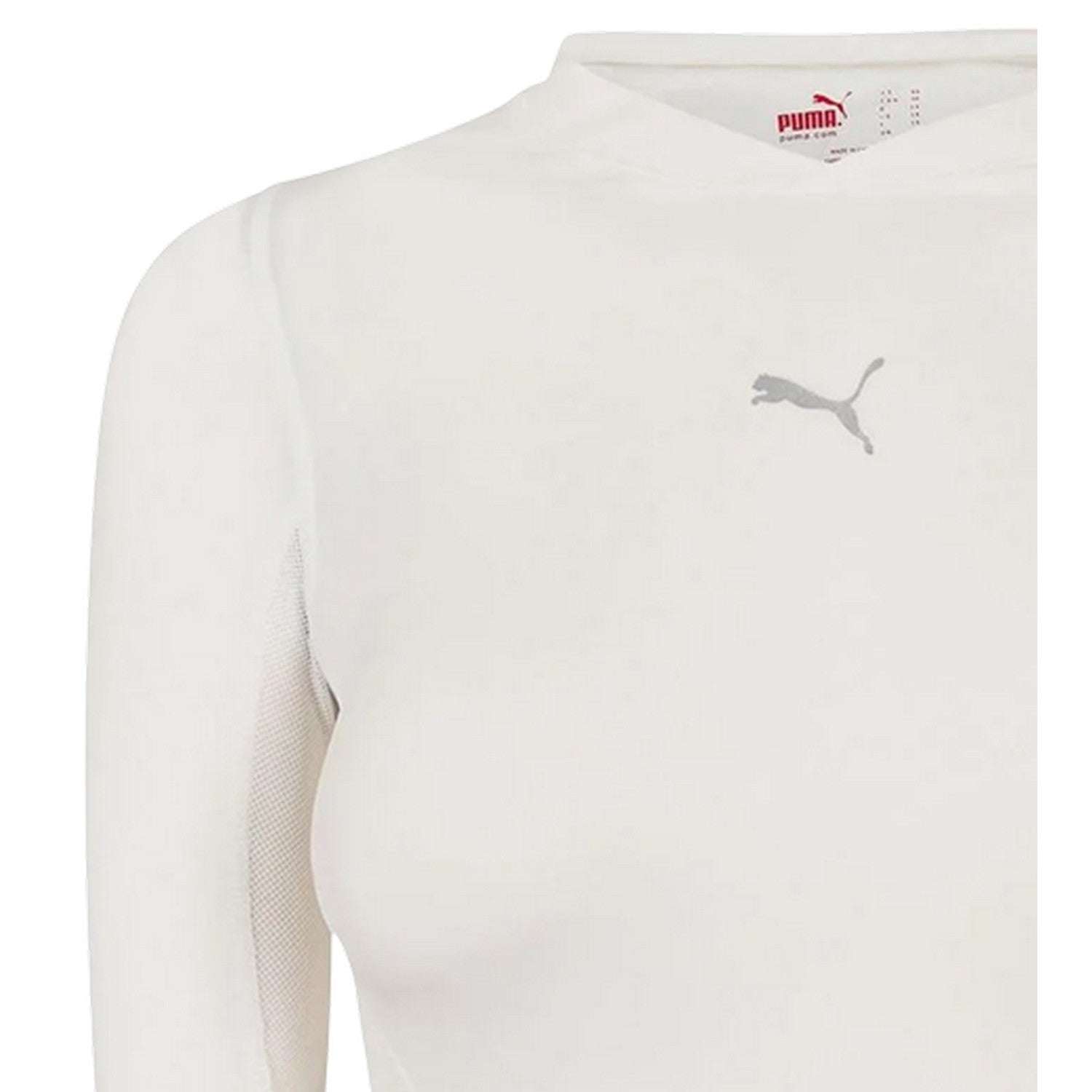 White - Side - Puma Womens-Ladies Pro Vent Base Layer Top