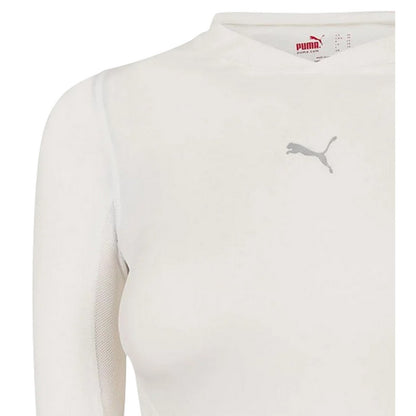 White - Side - Puma Womens-Ladies Pro Vent Base Layer Top