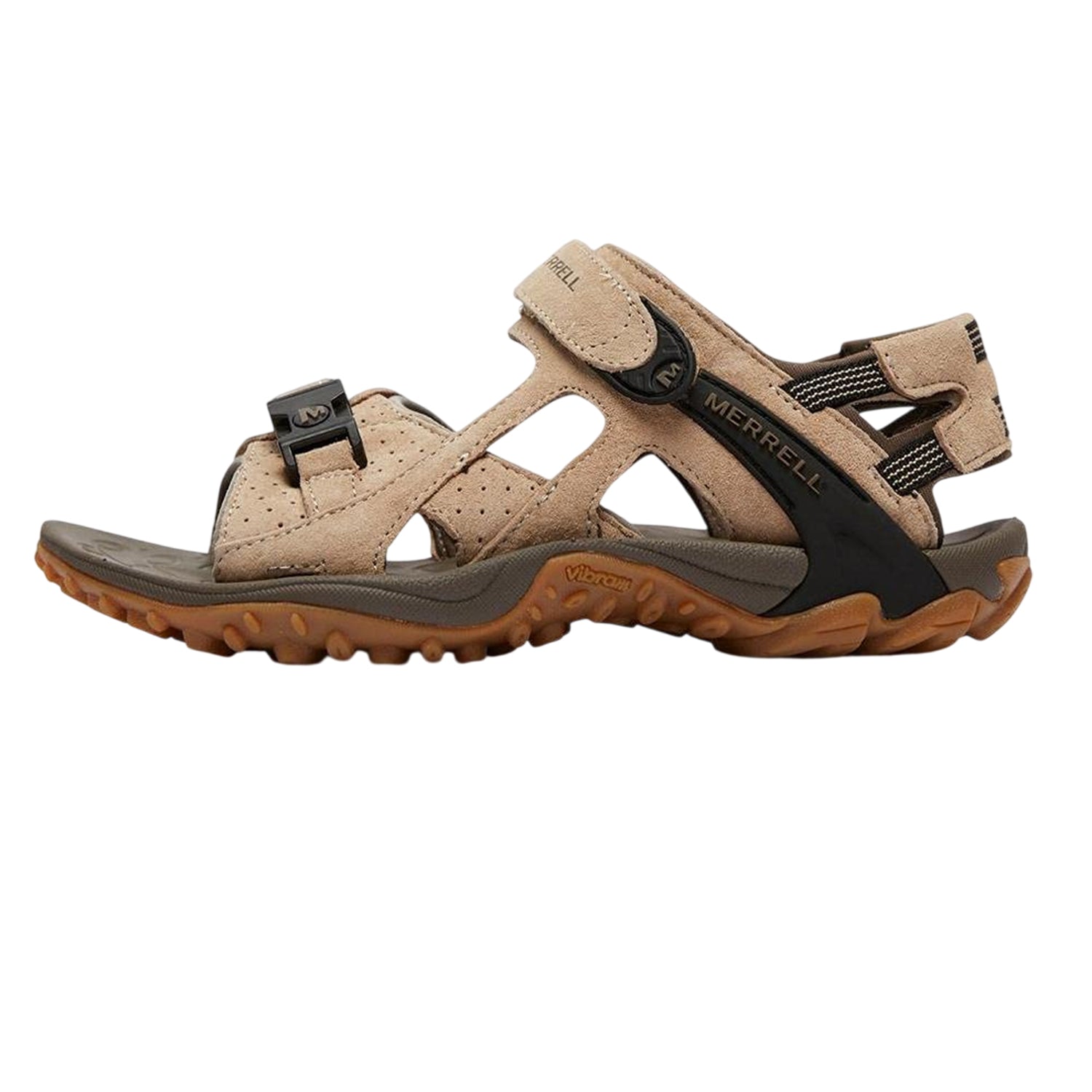 Taupe - Back - Merrell Womens-Ladies Kahuna Iii Suede Sandals