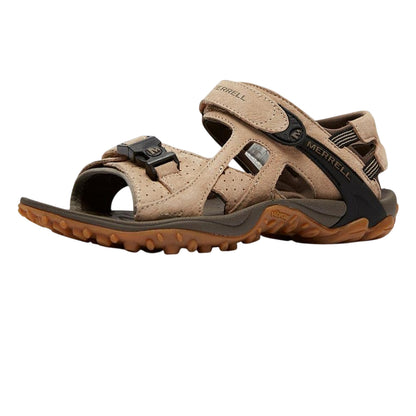 Taupe - Side - Merrell Womens-Ladies Kahuna Iii Suede Sandals