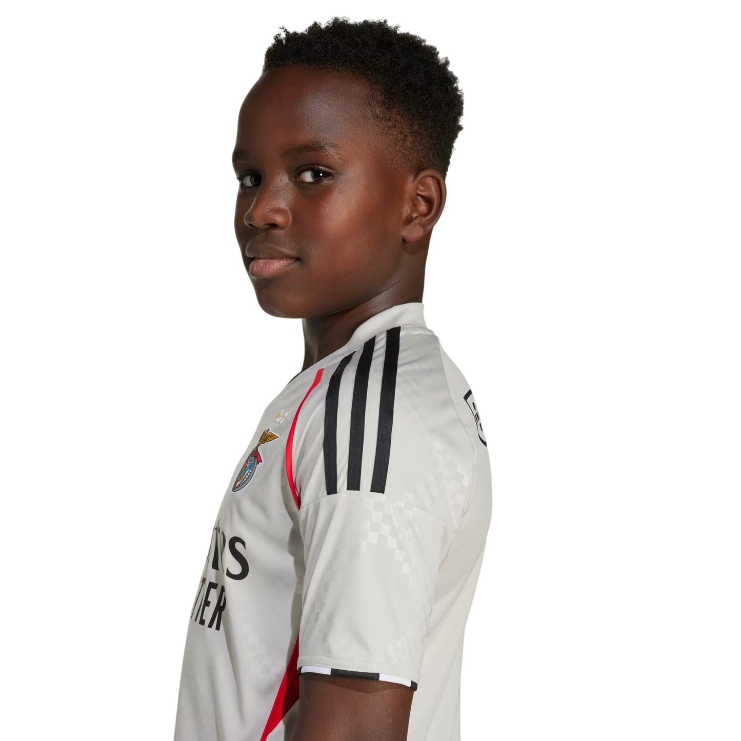 Beige - Side - Adidas Childrens-Kids 25-26 SL Benfica Away Jersey